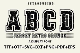 Retro Grunge Fonts for Jersey Designs & Projects