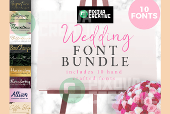 Wedding Font Bundle: 10 Beautiful Styles for Your Project